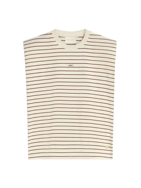 Josh V Josh V Sue T-Shirt - Creme White Dark Brown Josh V Sue T-Shirt - Creme White Dark Brown