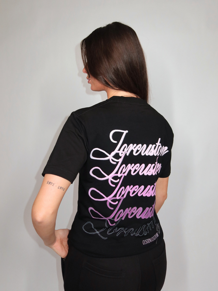 JorCustom Women Stitched Slim Fit T-Shirt - Black
