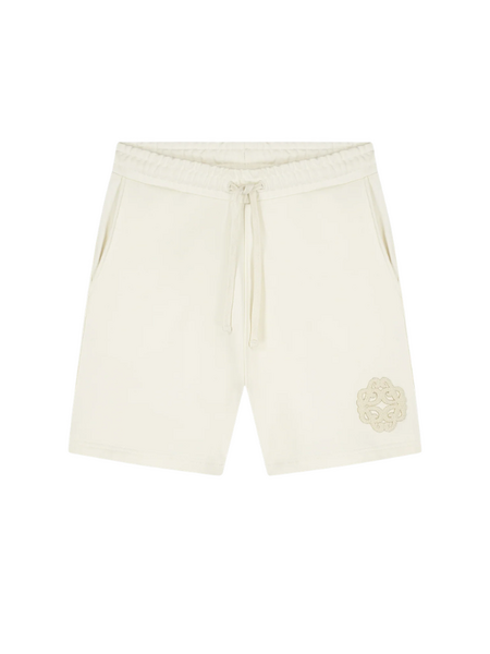 Pure Path Emblem Sweat Shorts - Ecru Pure Path Pure Path Emblem Sweat Shorts - Ecru