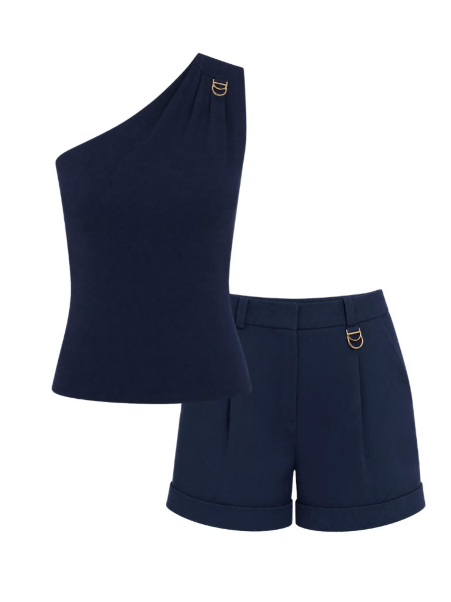 Fifth House Ozias Short Combi-Set - Evening Blue Fifth House Fifth House Ozias Short Combi-Set - Evening Blue