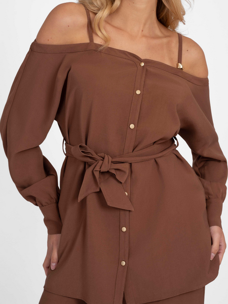 Nikkie Riva Blouse - Cacao Nikkie Nikkie Riva Blouse - Cacao