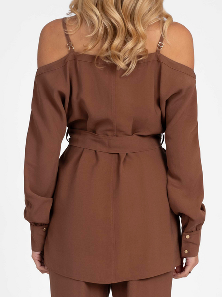 Nikkie Riva Blouse - Cacao Nikkie Nikkie Riva Blouse - Cacao