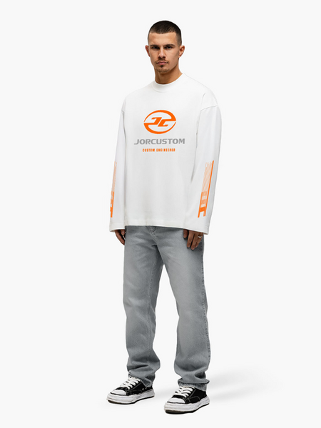 JorCustom JorCustom Engineered Longsleeve T-Shirt - White