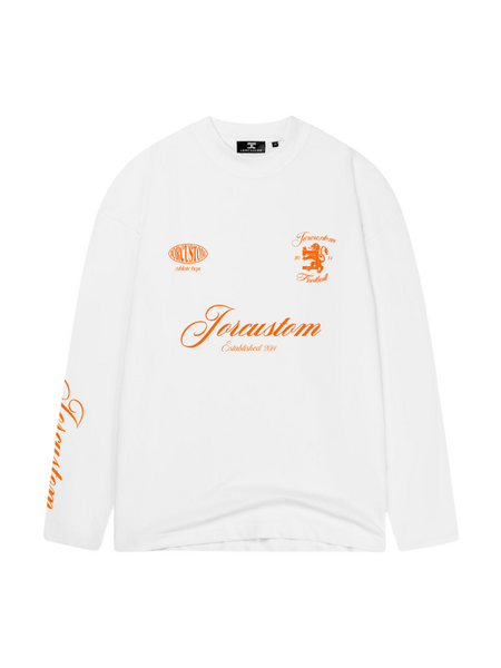 JorCustom Jersey Longsleeve T-Shirt - White JorCustom JorCustom Jersey Longsleeve T-Shirt - White