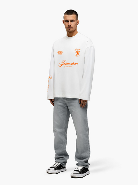 JorCustom Jersey Longsleeve T-Shirt - White JorCustom JorCustom Jersey Longsleeve T-Shirt - White