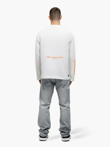 JorCustom Jersey Longsleeve T-Shirt - White JorCustom JorCustom Jersey Longsleeve T-Shirt - White