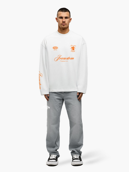 JorCustom Jersey Longsleeve T-Shirt - White JorCustom JorCustom Jersey Longsleeve T-Shirt - White