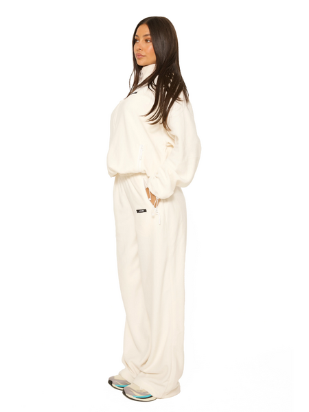 La Sisters La Sisters Fleece Straight leg Sweatpants - Cream