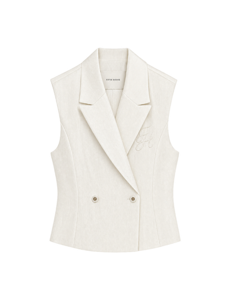Fifth House Fifth House Orlando Waistcoat - Star White Fifth House Orlando Waistcoat - Star White
