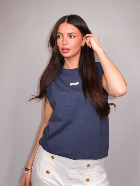 Josh V Josh V Sue T-Shirt - Dark Blue Melange