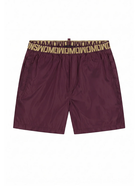 Malelions Venetian Swim Shorts - Burgundy Malelions Malelions Venetian Swim Shorts - Burgundy