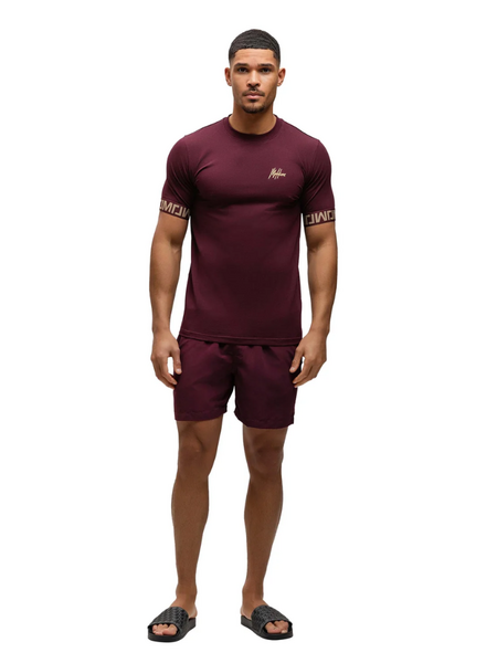 Malelions Malelions Venetian Swim Shorts - Burgundy Malelions Venetian Swim Shorts - Burgundy