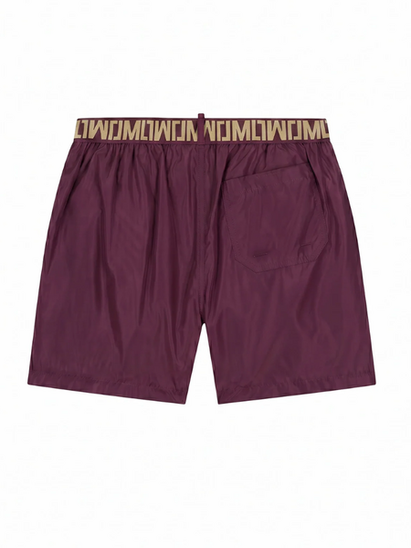 Malelions Venetian Swim Shorts - Burgundy Malelions Malelions Venetian Swim Shorts - Burgundy
