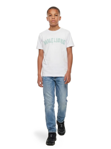 Malelions Malelions Kids Straight Washed Jeans - Light Blue Malelions Kids Straight Washed Jeans - Light Blue