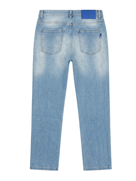 Malelions Kids Straight Washed Jeans - Light Blue Malelions Malelions Kids Straight Washed Jeans - Light Blue