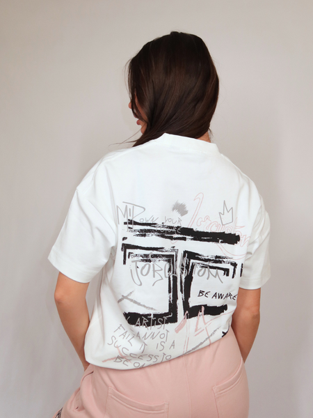 JorCustom Women Artist Loose Fit T-Shirt - White JorCustom JorCustom Women Artist Loose Fit T-Shirt - White