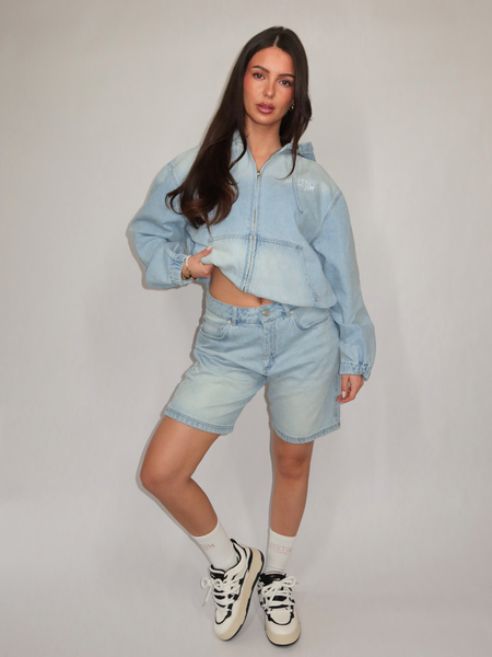 JorCustom JorCustom Women CustomSociety Denim Hooded Jacket - Denim