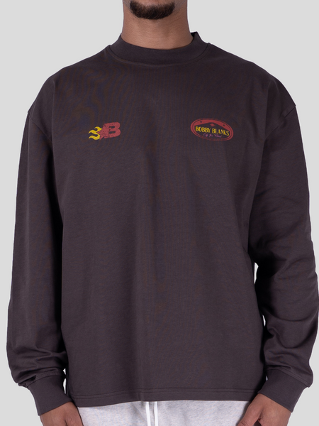 Bobby Blanks Crest Longsleeve - Brown/Red Bobby Blanks Bobby Blanks Crest Longsleeve - Brown/Red