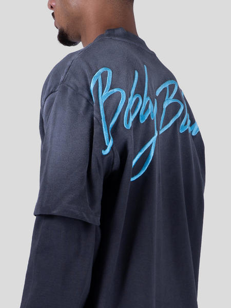 Bobby Blanks Brixton Double Layer - Grey/Aqua Blue Bobby Blanks Bobby Blanks Brixton Double Layer - Grey/Aqua Blue