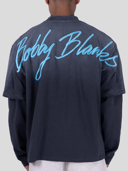 Bobby Blanks Brixton Double Layer - Grey/Aqua Blue Bobby Blanks Bobby Blanks Brixton Double Layer - Grey/Aqua Blue