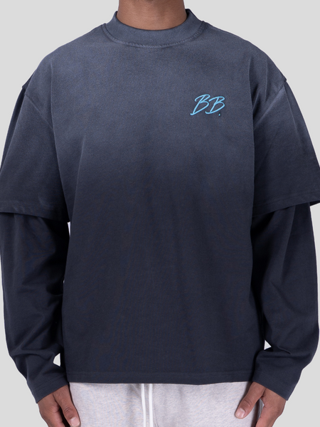 Bobby Blanks Brixton Double Layer - Grey/Aqua Blue Bobby Blanks Bobby Blanks Brixton Double Layer - Grey/Aqua Blue