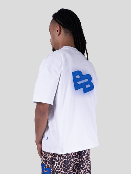 Bobby Blanks Banner Tee - White/Cobalt Blue Bobby Blanks Bobby Blanks Banner Tee - White/Cobalt Blue