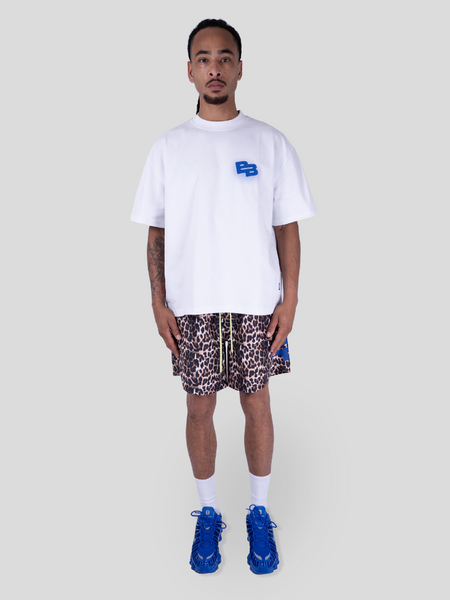 Bobby Blanks Bobby Blanks Banner Tee - White/Cobalt Blue Bobby Blanks Banner Tee - White/Cobalt Blue