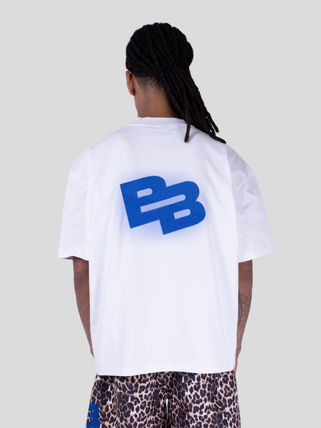Bobby Blanks Banner Tee - White/Cobalt Blue Bobby Blanks Bobby Blanks Banner Tee - White/Cobalt Blue