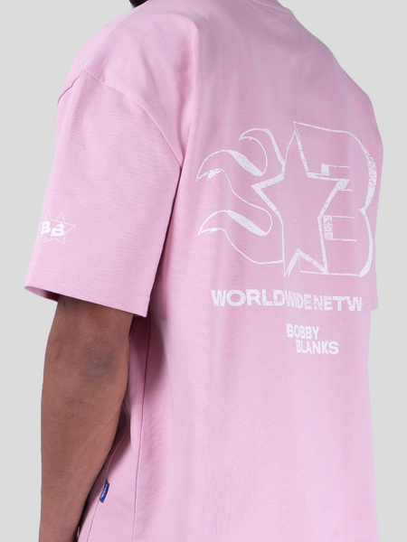 Bobby Blanks Oxford Tee - Pink/White Bobby Blanks Bobby Blanks Oxford Tee - Pink/White