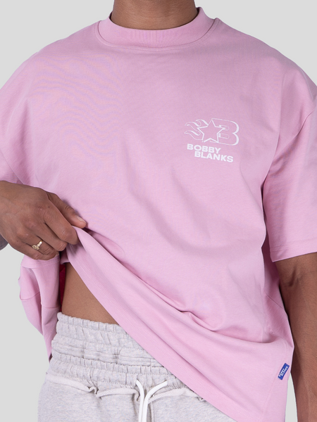 Bobby Blanks Oxford Tee - Pink/White Bobby Blanks Bobby Blanks Oxford Tee - Pink/White