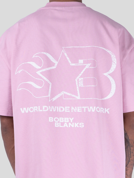 Bobby Blanks Oxford Tee - Pink/White Bobby Blanks Bobby Blanks Oxford Tee - Pink/White