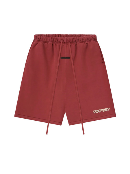 Fear of God Fear of God Essentials Relaxed Sweatshorts - Crimson Fear of God Essentials Relaxed Sweatshorts - Crimson