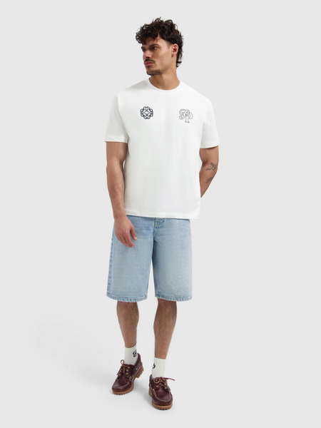 Pure Path Initials Emblem Logo T-Shirt - White Pure Path Pure Path Initials Emblem Logo T-Shirt - White