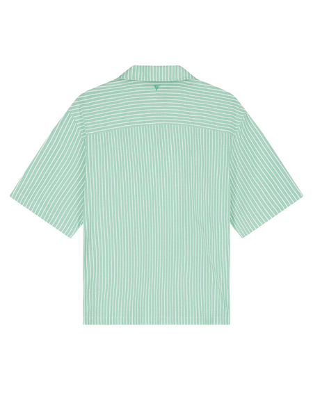 Pure Path Striped Cotten Shortsleeved Shirt - Emerald Pure Path Pure Path Striped Cotten Shortsleeved Shirt - Emerald
