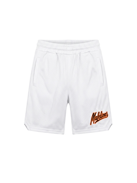 Malelions Malelions Perforated Mesh Shorts - White Malelions Perforated Mesh Shorts - White