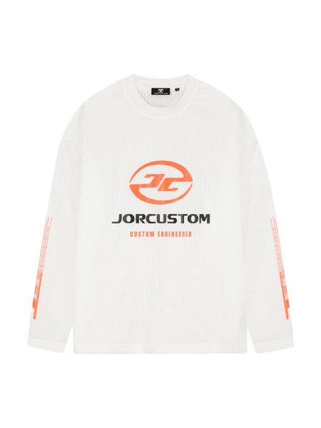 JorCustom Engineered Mesh Longsleeve T-Shirt - White JorCustom JorCustom Engineered Mesh Longsleeve T-Shirt - White