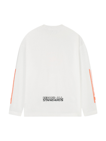 JorCustom Engineered Mesh Longsleeve T-Shirt - White JorCustom JorCustom Engineered Mesh Longsleeve T-Shirt - White