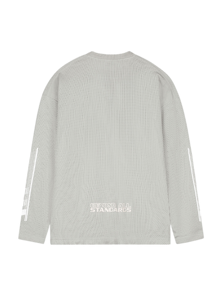 JorCustom Women Engineered Mesh Longsleeve T-Shirt - Light Grey JorCustom JorCustom Women Engineered Mesh Longsleeve T-Shirt - Light Grey
