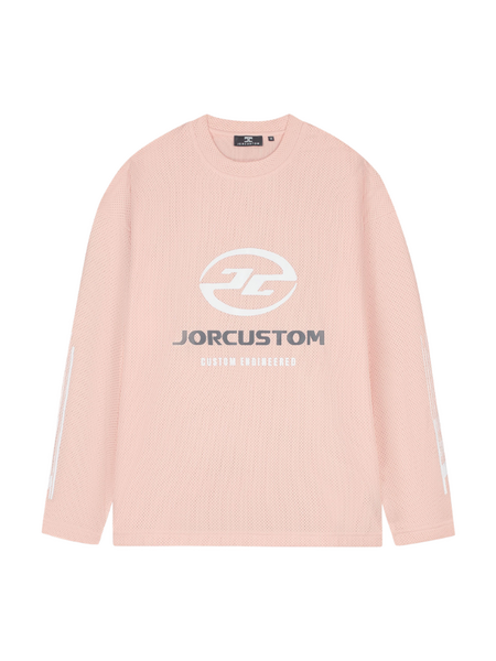 JorCustom Engineered Mesh Longsleeve T-Shirt - Pink