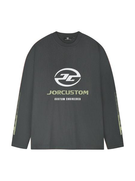 JorCustom Engineered Mesh Longsleeve T-Shirt - anthracite
