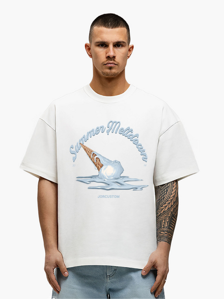 JorCustom SummerMeltdown Loose Fit T-Shirt - White