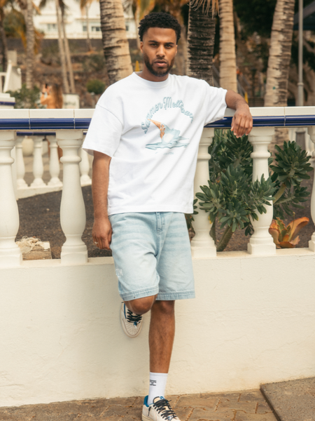 JorCustom SummerMeltdown Loose Fit T-Shirt - White JorCustom JorCustom SummerMeltdown Loose Fit T-Shirt - White
