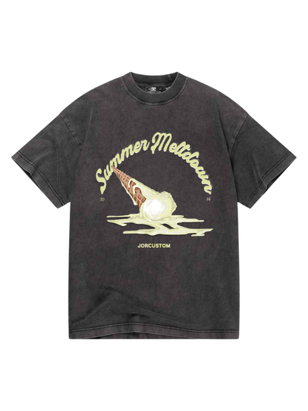 JorCustom SummerMeltdown Loose Fit T-Shirt - Acid Grey JorCustom JorCustom SummerMeltdown Loose Fit T-Shirt - Acid Grey