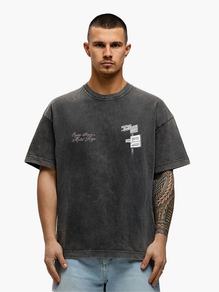 JorCustom Motel Loose Fit T-Shirt - Acid Grey JorCustom JorCustom Motel Loose Fit T-Shirt - Acid Grey