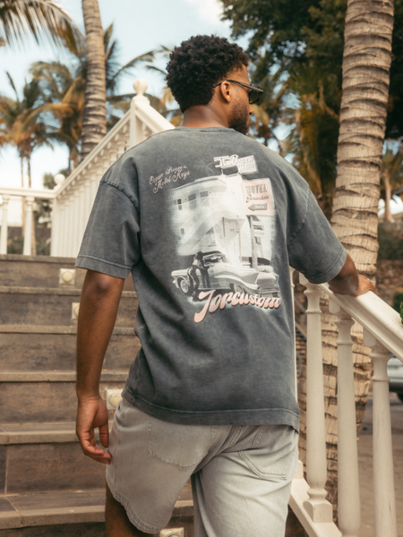 JorCustom Motel Loose Fit T-Shirt - Acid Grey JorCustom JorCustom Motel Loose Fit T-Shirt - Acid Grey