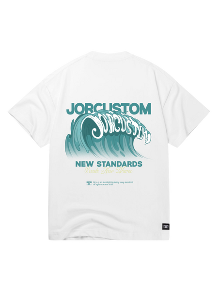 JorCustom NewWaves Loose Fit T-Shirt - White JorCustom JorCustom NewWaves Loose Fit T-Shirt - White