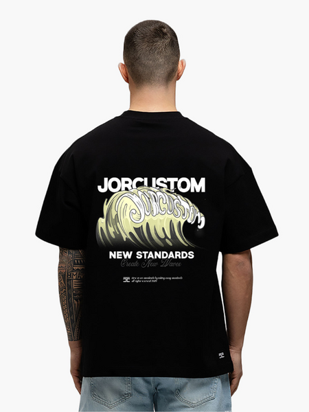 JorCustom NewWaves Loose Fit T-Shirt - Black