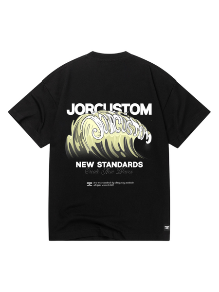 JorCustom NewWaves Loose Fit T-Shirt - Black JorCustom JorCustom NewWaves Loose Fit T-Shirt - Black