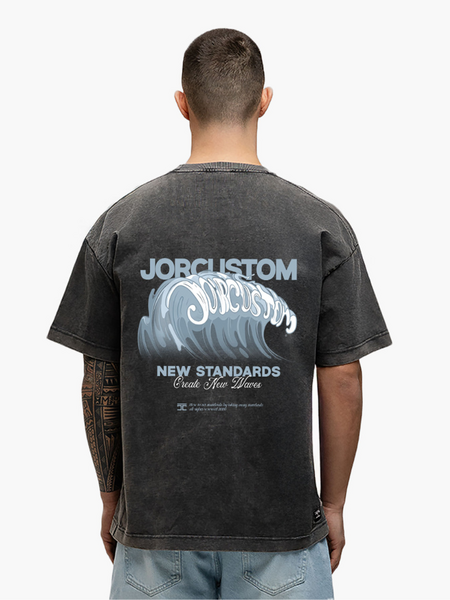 JorCustom NewWaves Loose Fit T-Shirt - Acid Grey