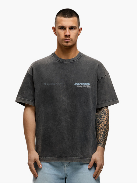 JorCustom NewWaves Loose Fit T-Shirt - Acid Grey JorCustom JorCustom NewWaves Loose Fit T-Shirt - Acid Grey